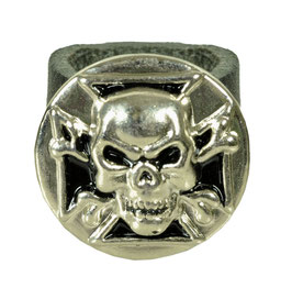 LEDERRING "SKULL SHIELD"