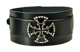 LEDERARMBAND "DOPPELKREUZ"