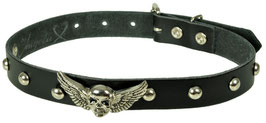 LEDERHALSBAND/CHOKER "SKULL WINGS"