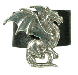 LEDERRING "WINGED DRAGON CREST"