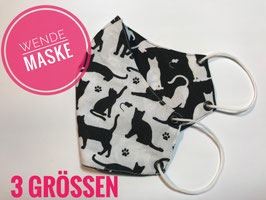 GESICHTSMASKE - Größe S (Damen) - Modell "Katze"