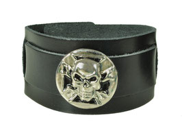 LEDERARMBAND "SKULL SHIELD"