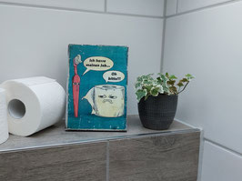 Holzschild "Zahnbürste" witziges Toilettenschild im Retro Look