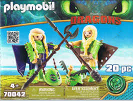 Playmobil 70042 Dragons Raffnuss und Taffnuss mit Fluganzug