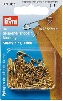 Prym - Sicherheitsnadelset in gold (Überschussware)