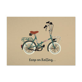 Postkarte 'Keep On Rolling...'