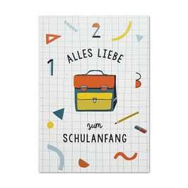 Postkarte 'Alles Liebe zum Schulanfang'