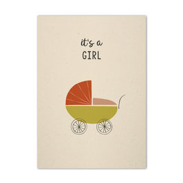 Postkarte 'It's a Girl'