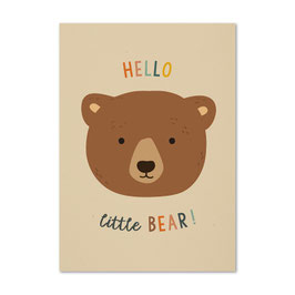 Postkarte 'Hello little Bear!'