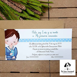 Invitación comunión niño 2