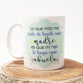 Taza para madre modelo flor verde mint