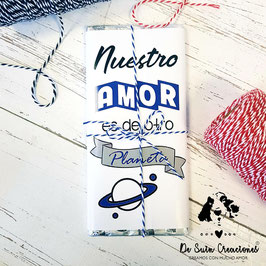 Funda para tableta enamorados colección planeta azul (No incluye tableta)