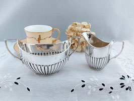 Sterling Silber Sahnekännchen und Zuckerschale TKR12