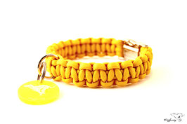 Paracord Survival Halsband, Yellow "Single"