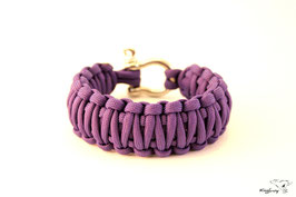 Paracord Survival Armband, Purple "Double"