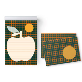 Briefpapier-Set Motiv Apfel grün