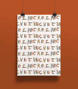 NEU Geschenkpapier ABC-Freunde | 50 x 70 cm