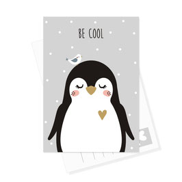 Postkarte Pinguin - Be Cool