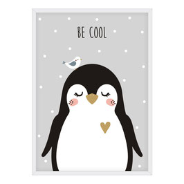 Kinderzimmer Poster Pinguin - Be Cool