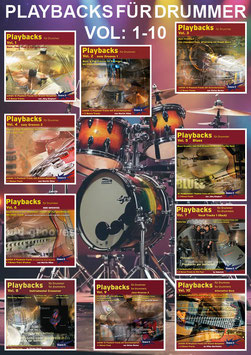 Playbacks für Drummer Vol.1-10 - Die komplette Playalong-Reihe für Schlagzeuger!