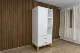 Ropero mod. Yatzil color Blanco con Natural