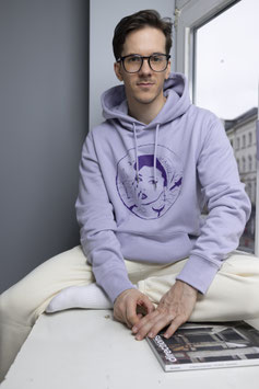 UNISEX HOODIE IN FLIEDER MIT AHOIMÄDEL