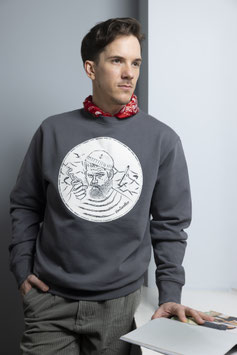 HOODIE UNISEX MIT SEEMANN IN ANTHRAZIT