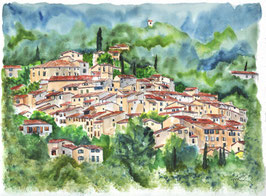 Aquarelle "Seillans"