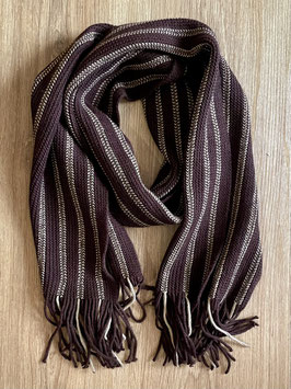 Schal braun/beige gestreift