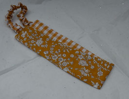 Bandeau Liberty Summer bloms moutarde doublé vichy caramel