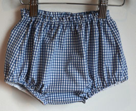 Bloomer 12 mois carreaux bleus et blancs