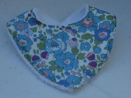 bavoir poupée Liberty Betsy bleu.