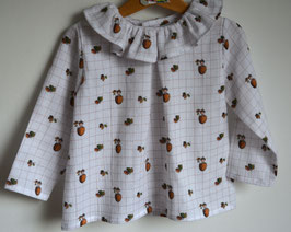 Blouse 3 ans double gaze "octobre"