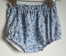 Bloomer 18 mois double gaze fleurie bleue