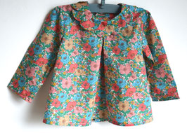 Blouse 18 mois Liberty Meadow song col pétales