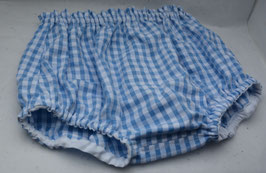 Bloomer 12 mois vichy seersucker bleu et blanc