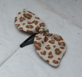 Barrette léopard clair double gaze