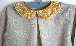 Blouse 4 ans Liberty Capel gris col Claudine Liberty Summer blooms