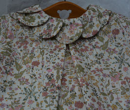 Blouse 12 mois Liberty Field Flowers col pétales