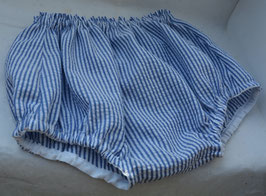Bloomer 2 ans rayures seersucker bleu et blanc