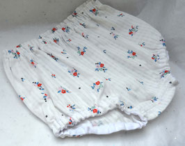 Bloomer 3 mois coton fleurs et pois