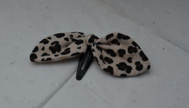 Barrette léopard foncé double gaze