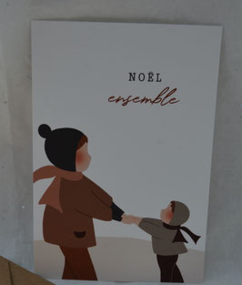 Carte et enveloppe "Noël ensemble"