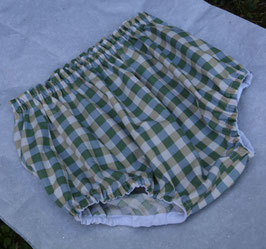 Bloomer 18 mois damier vert, bleu beige