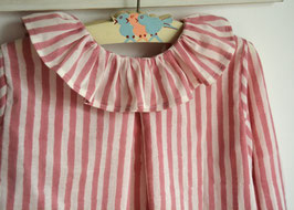 Blouse 4 ans voile de coton indien rayé rose