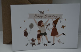 Carte + enveloppe "happy birthday"