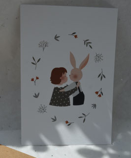 Carte et enveloppe "bisous"