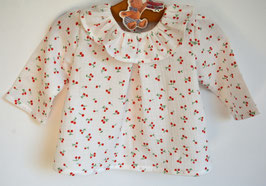blouse 6 mois double gaze cerises
