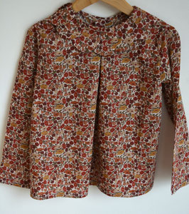 Commande spéciale réservée : blouse 5 ans Liberty Poppy Forest automne