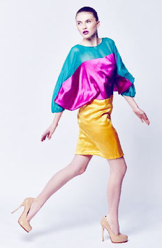 Sommerkleid Colorblocking